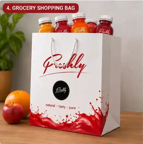 Freshly grocery shopping bag