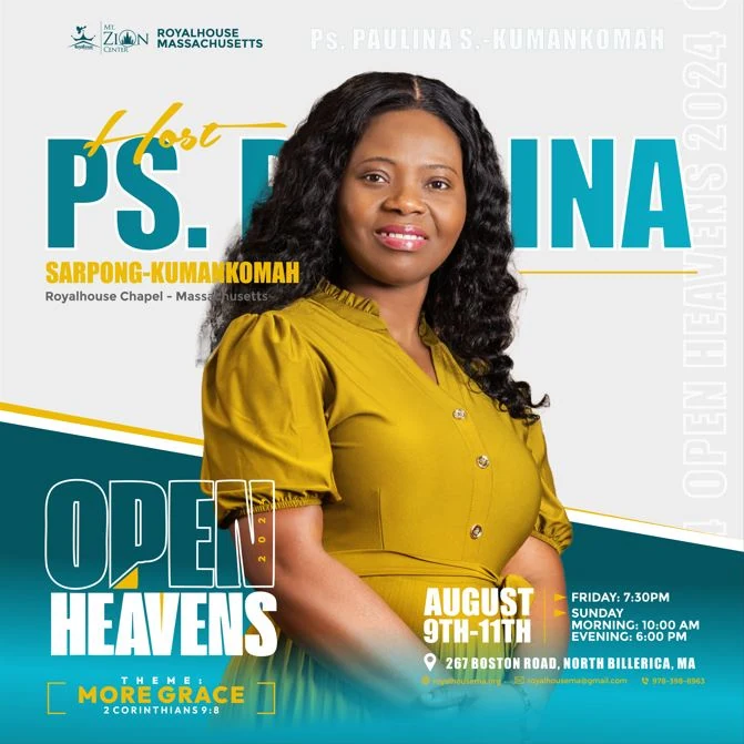 Host poster for Ps Paulina Sarpong-Kumankomah