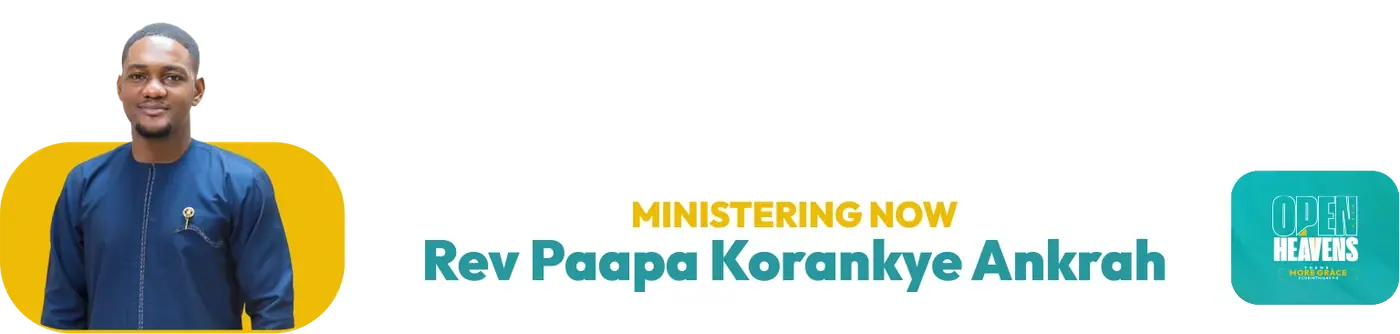 Ministering Now lower-third for Rev Paapa Korankye Ankrah