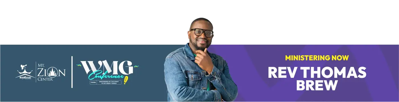 Ministering Now lower-third for Rev Thomas Brew