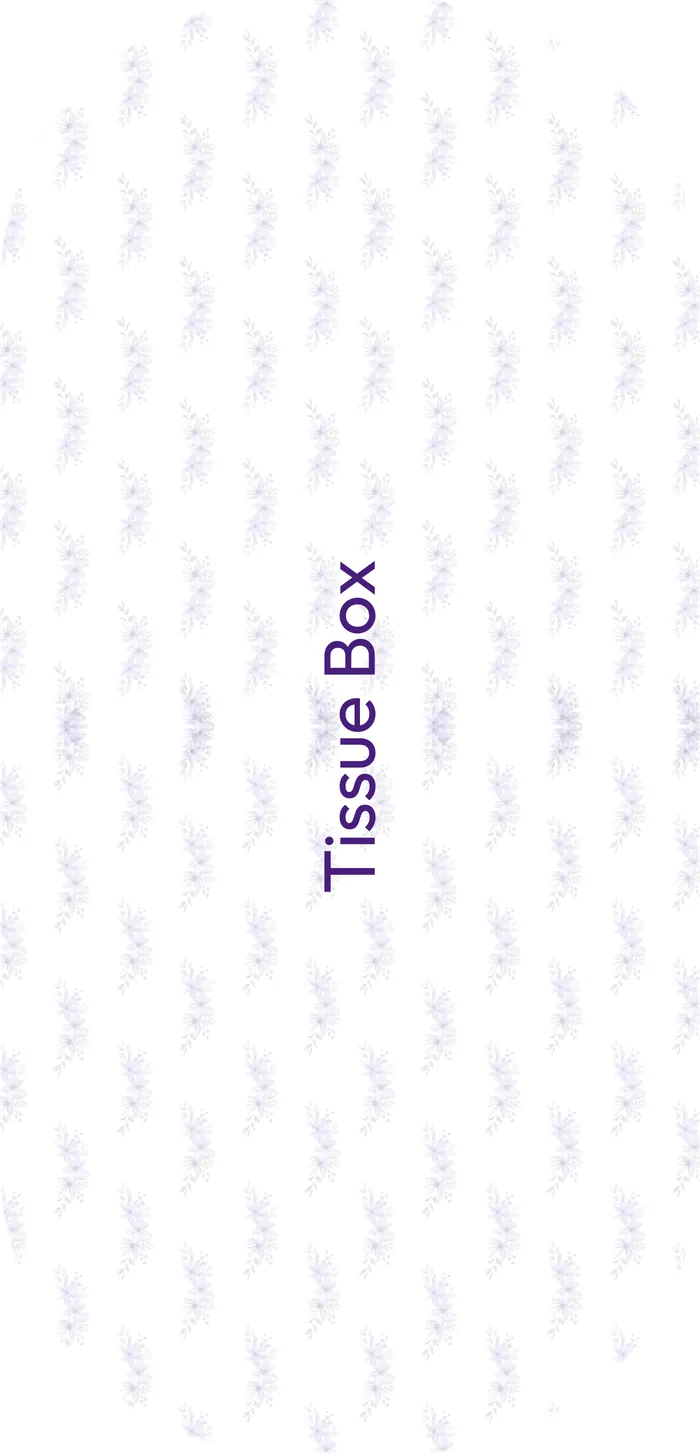 Oval dispenser insert in solid purple with Tissue Box text